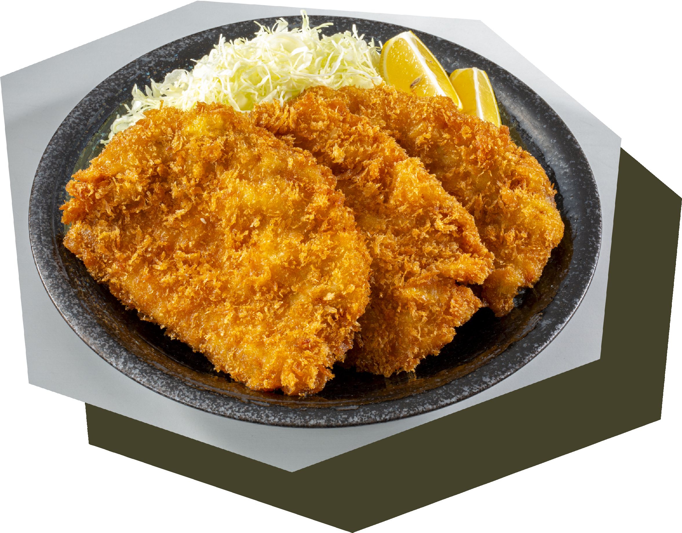 揚げたてのとんかつ