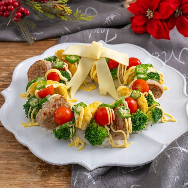 冷凍食品で作るリース型オードブル
