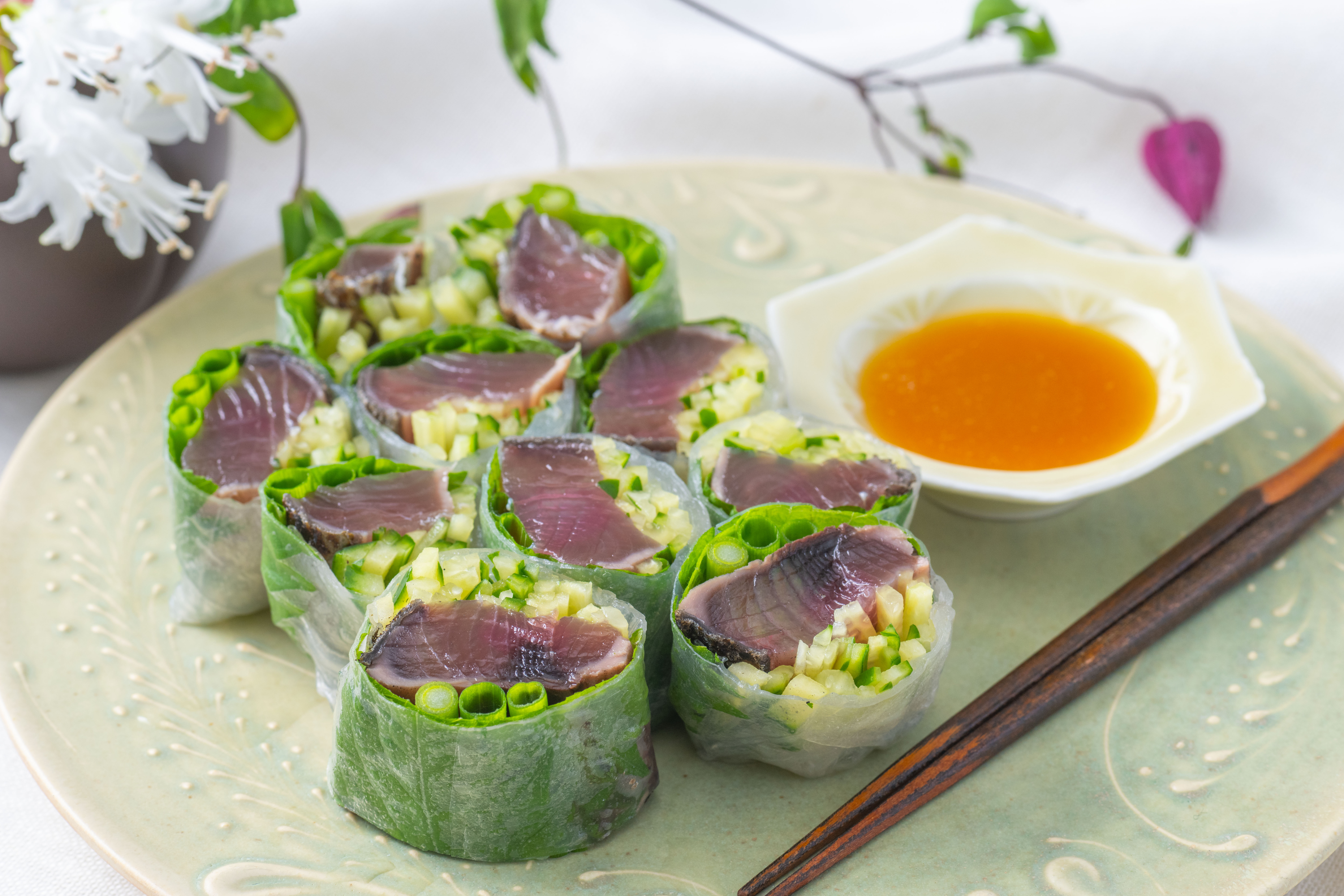 かつおのたたきde生春巻き