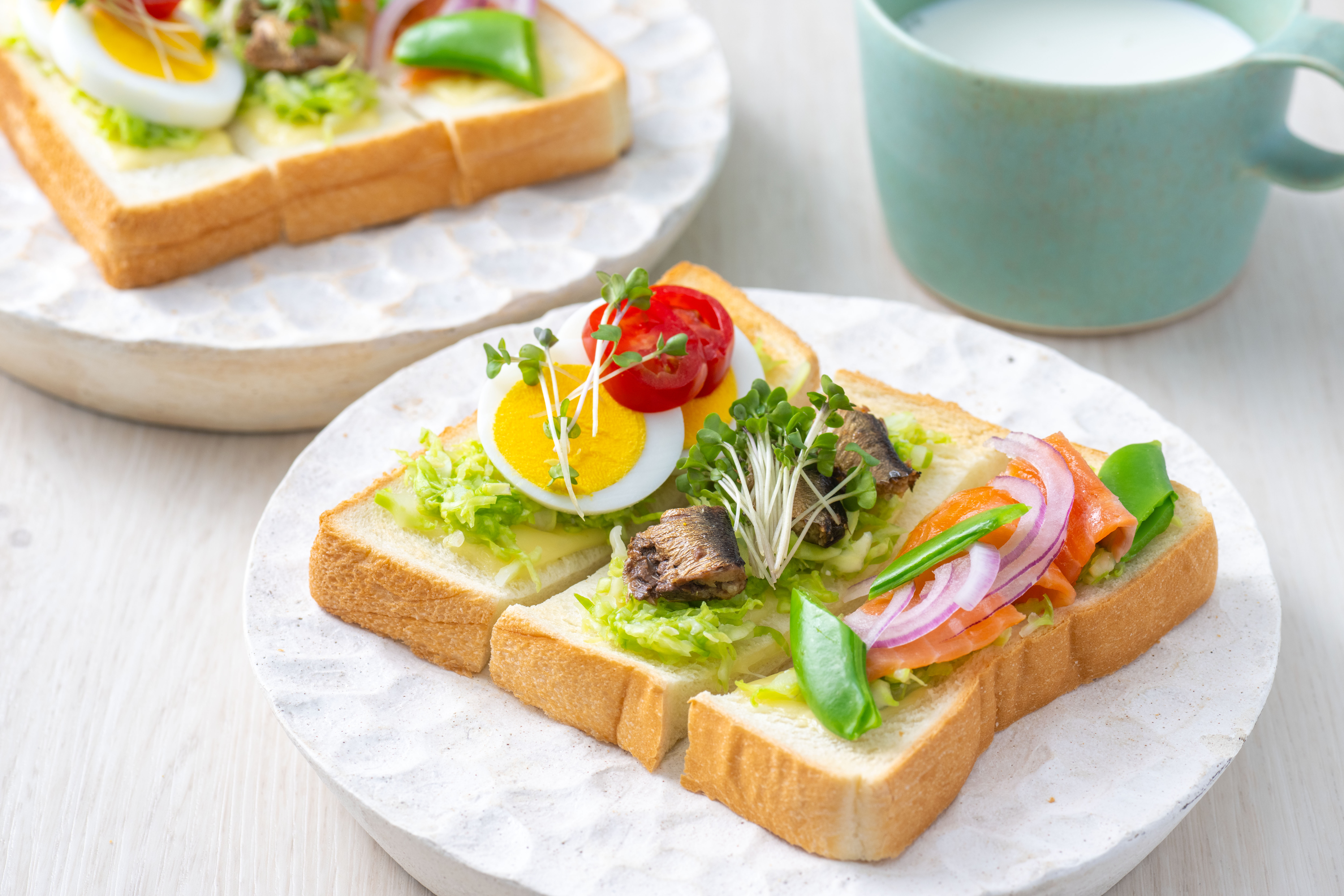 栄養満点オープンサンド