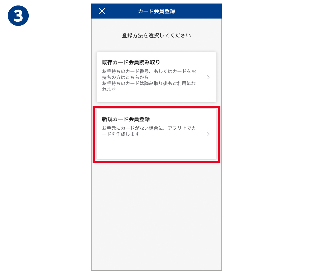 カード情報入力画面のダミー画像