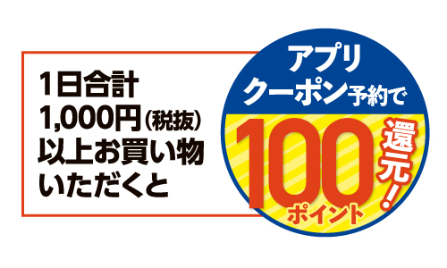 100ポイント還元クーポン